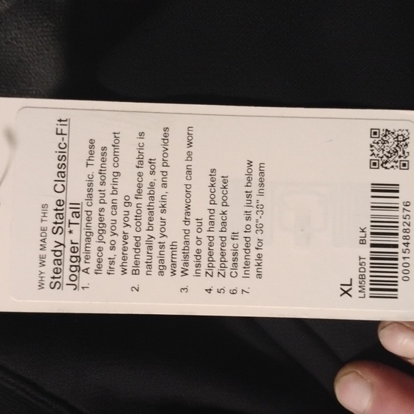 Men's Lululemon "TALL" XL CLASSIC FIT JOGGERS - Picture 3 of 4